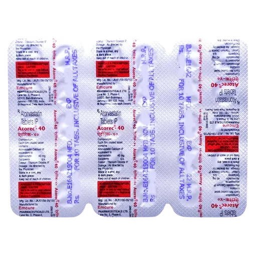 atorec 40mg tablet 10's